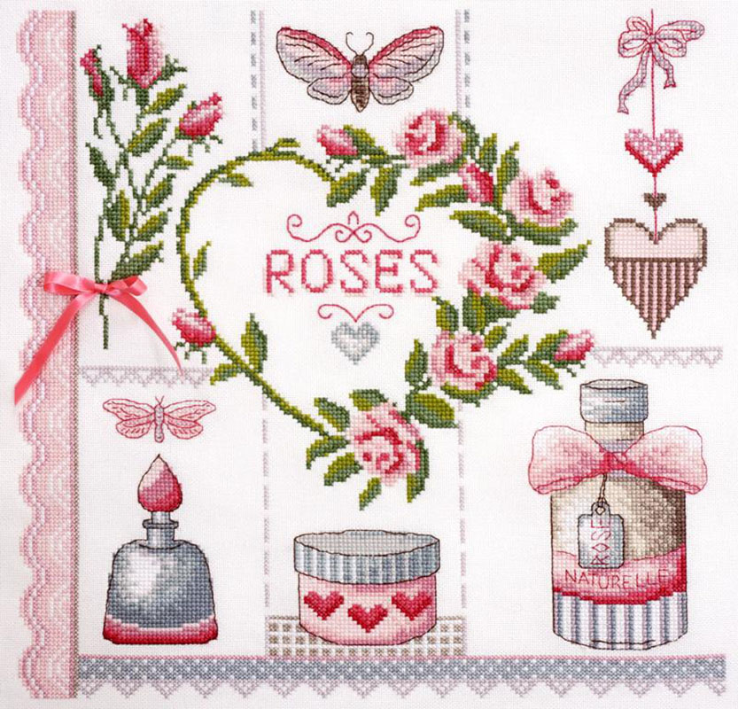 фото Набор для вышивания марья искусница "розовое" по рисунку о. куреевой, арт.11.004.07