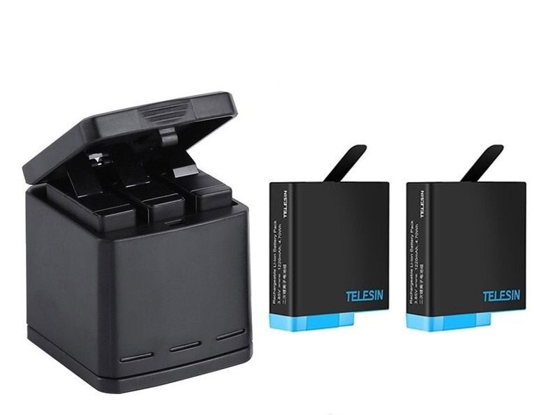 Зарядное устройство Telesin для GoPro Hero 8 + 2 аккумулятора