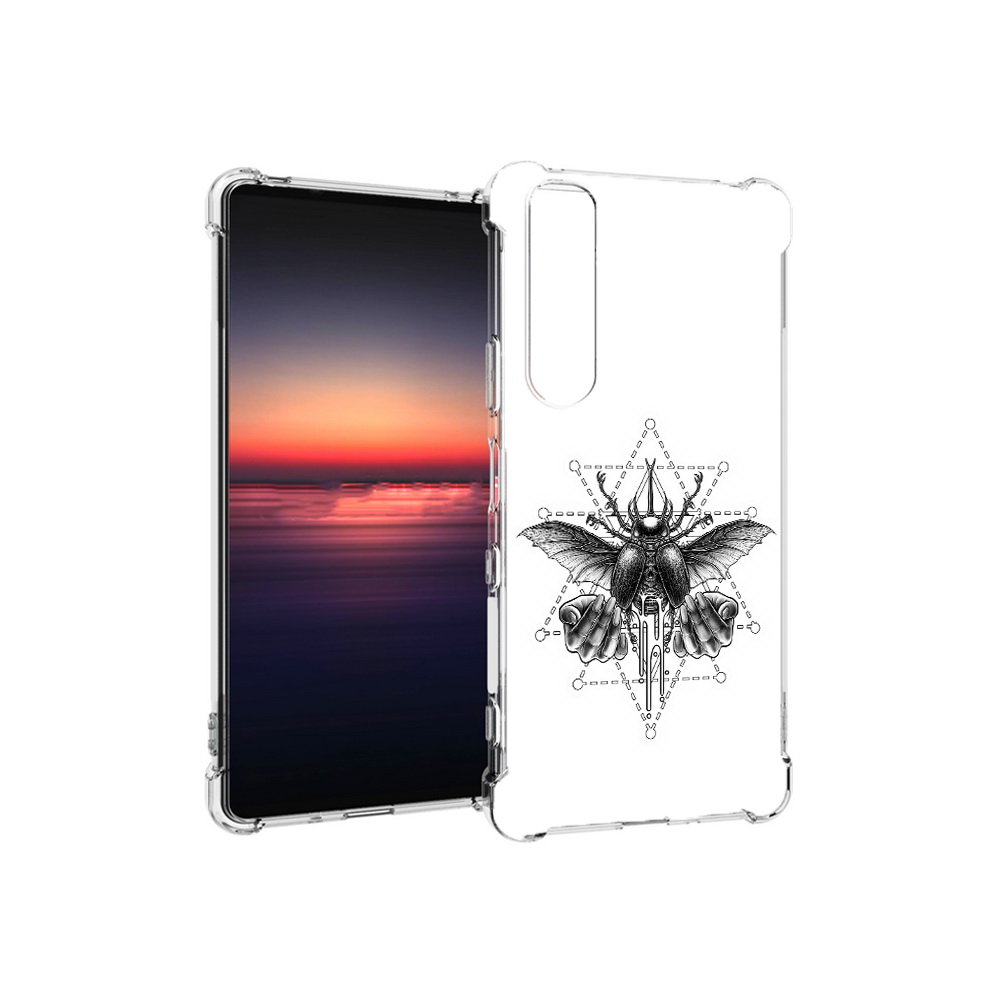 

Чехол MyPads Tocco для Sony Xperia 1 III скарабей (PT162368.229.601), Прозрачный, Tocco