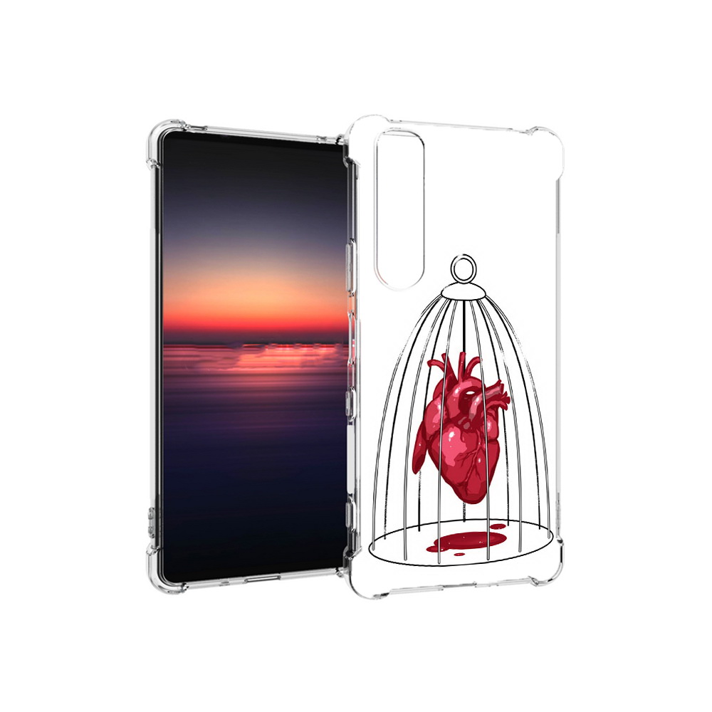 

Чехол MyPads Tocco для Sony Xperia 1 III сердце в клетке (PT162368.229.597), Прозрачный, Tocco