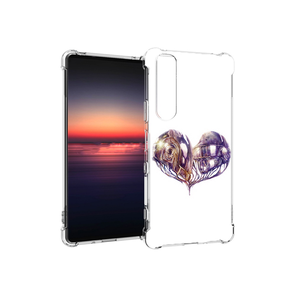 

Чехол MyPads Tocco для Sony Xperia 1 III сердце абстракция (PT162368.229.596), Прозрачный, Tocco