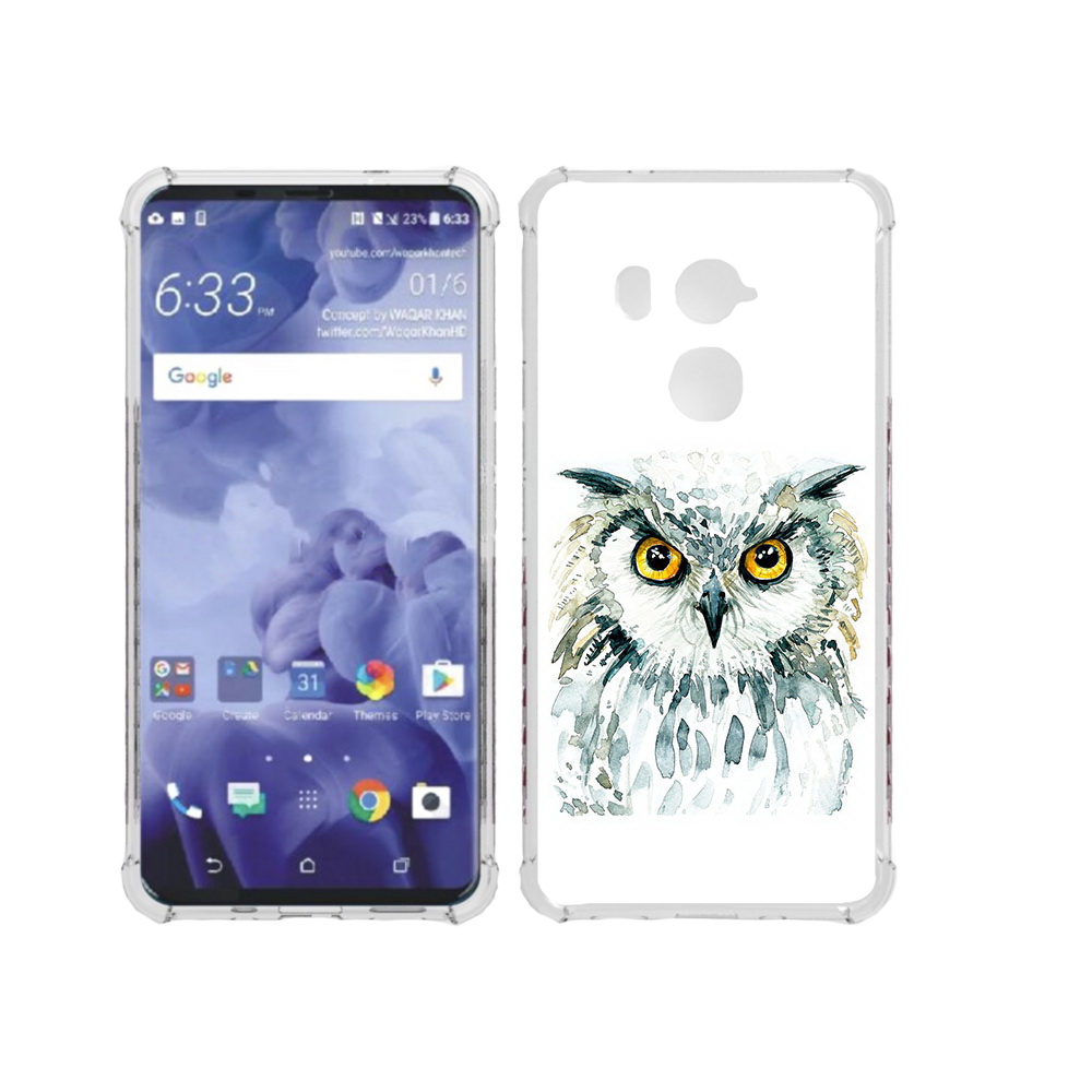 

Чехол MyPads Tocco для HTC U11 Plus Серьезная сова, Прозрачный, Tocco