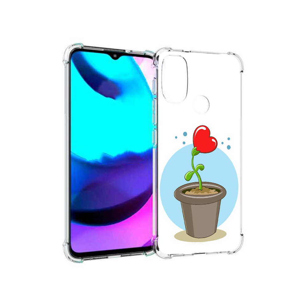 

Чехол MyPads Tocco для Motorola Moto E20 Растение любви 14 февраля (PT162039.356.145), Прозрачный, Tocco