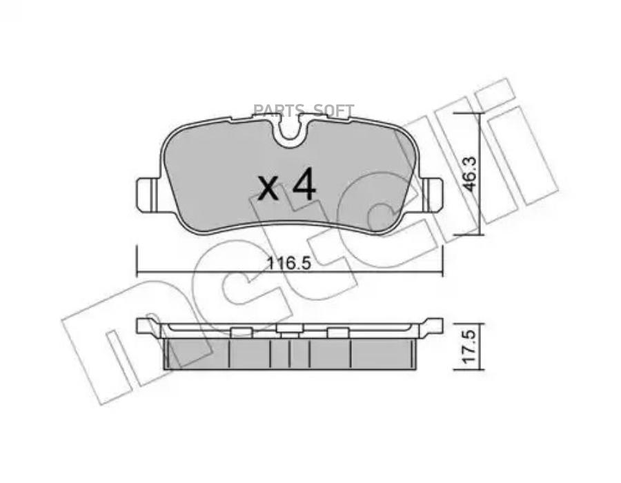 

Тормозные колодки METELLI дисковые 22-0694-0