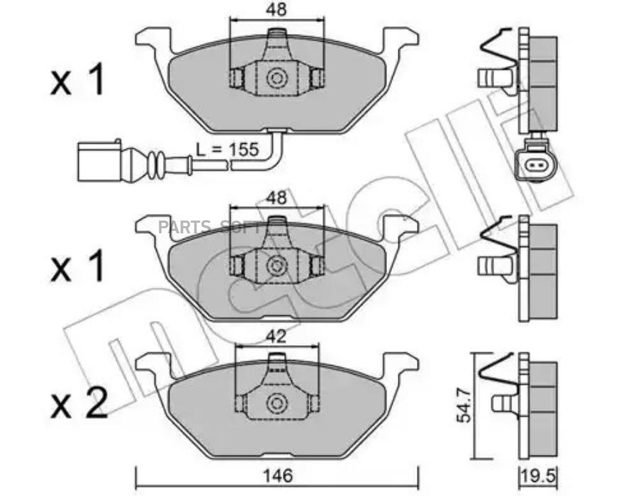 

Тормозные колодки METELLI 22-0211-2