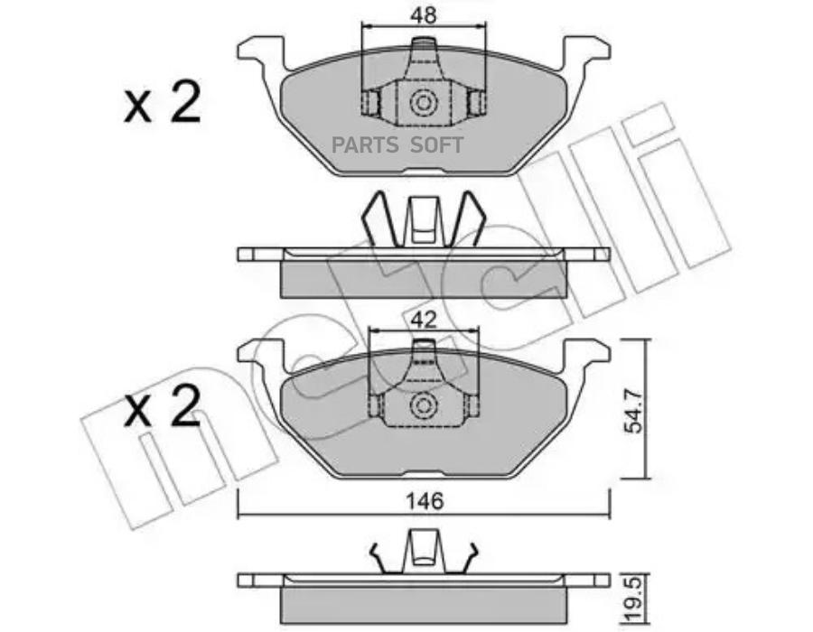 

Тормозные колодки METELLI 22-0211-1