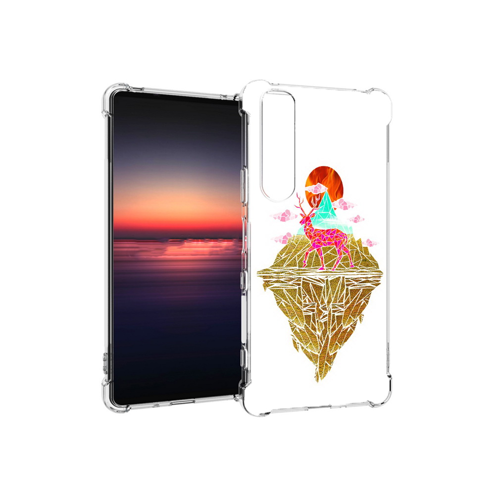 

Чехол MyPads Tocco для Sony Xperia 1 III розовый олень абстракция (PT162368.229.586), Прозрачный, Tocco