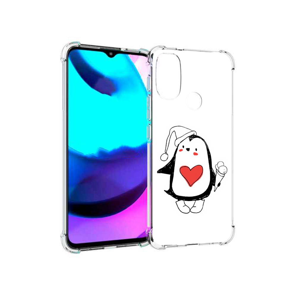 

Чехол MyPads Tocco для Motorola Moto E20 Пингвин с мороженым (PT162039.356.135), Прозрачный, Tocco