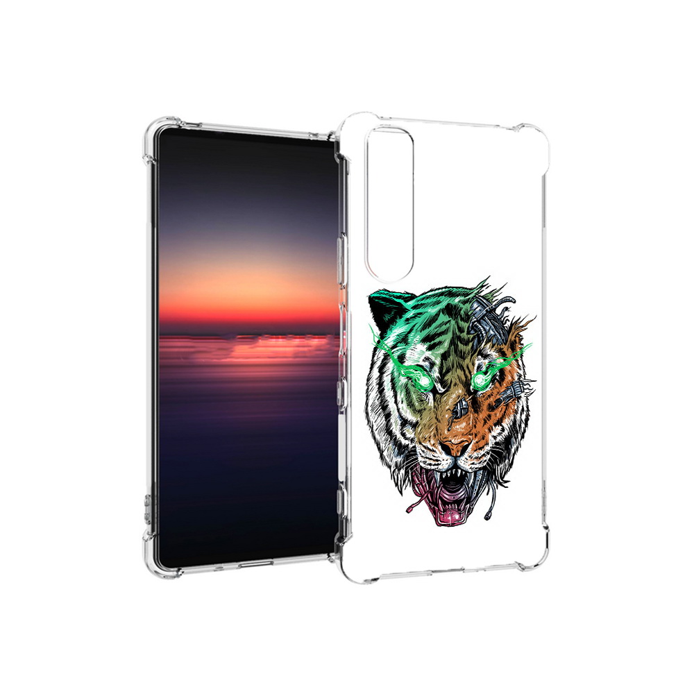 

Чехол MyPads Tocco для Sony Xperia 1 III робо-тигр (PT162368.229.584), Прозрачный, Tocco