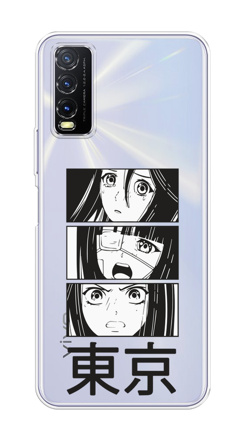 

Чехол на Vivo Y20 "Tokyo girls", Белый;черный;прозрачный, 263650-1