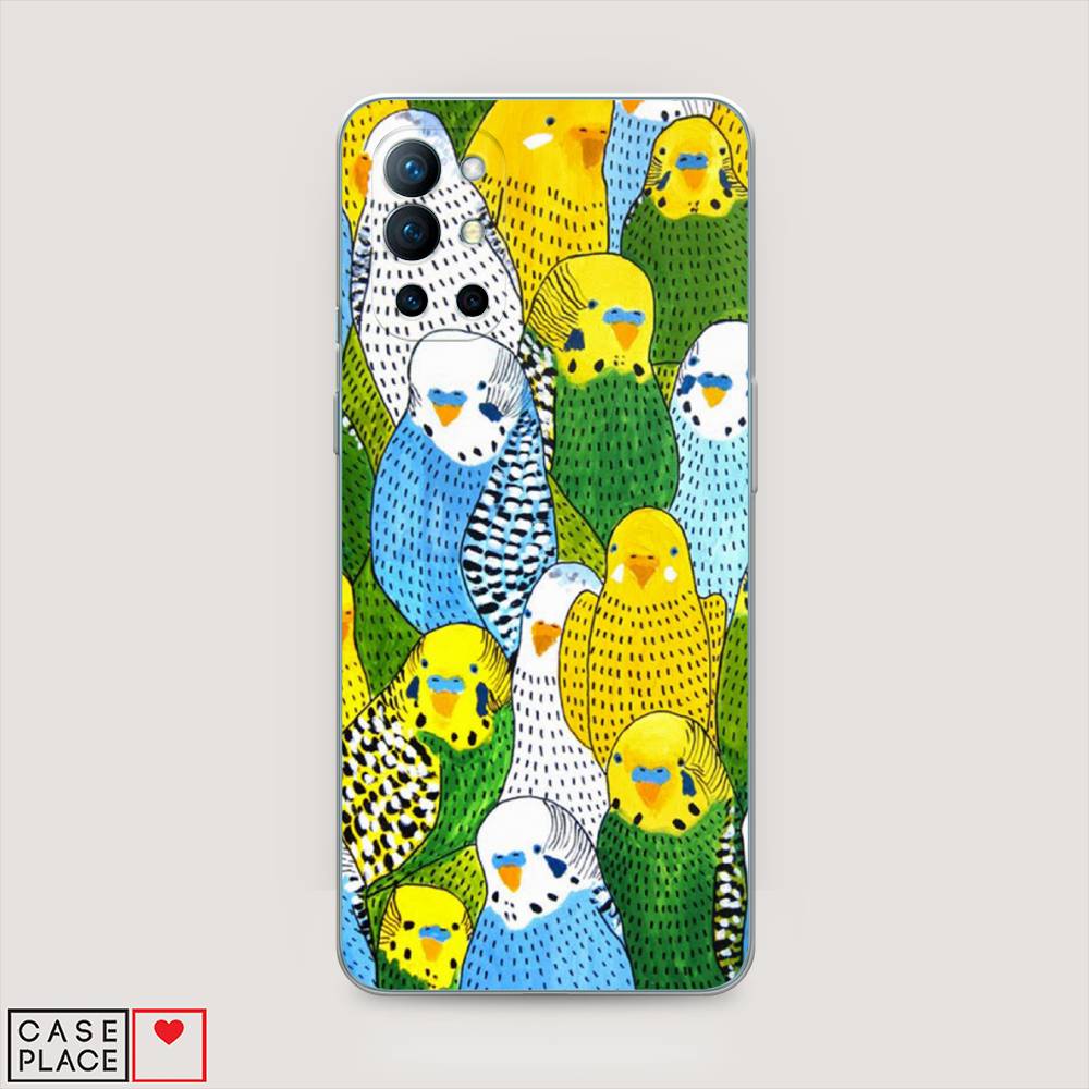 

Чехол Awog на OnePlus 9R / ВанПлас 9R "Попугаи", Желтый;зеленый;голубой, 151650-1