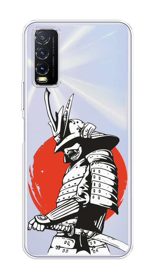 

Чехол на Vivo Y20 "Самурай с катаной", Черный;красный;белый, 263650-1