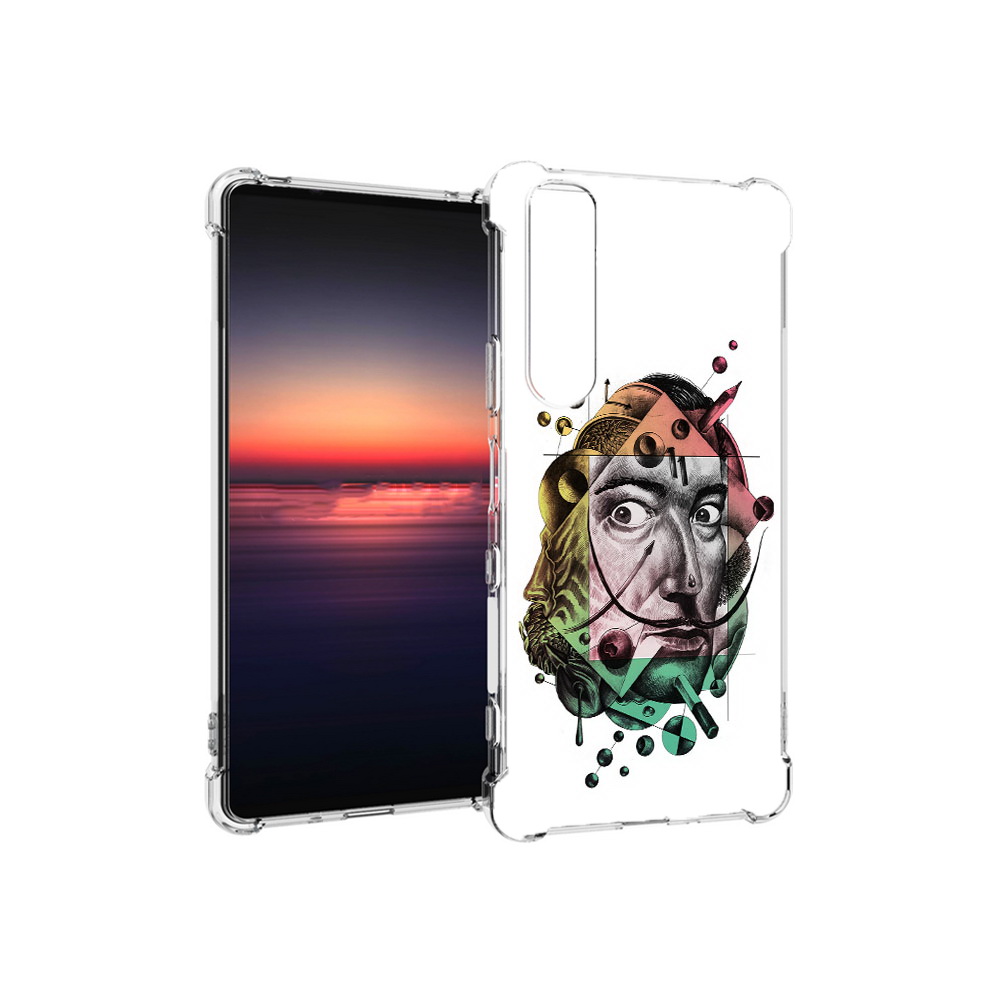 

Чехол MyPads Tocco для Sony Xperia 1 III разноцветное лицо абстракция (PT162368.229.570), Прозрачный, Tocco