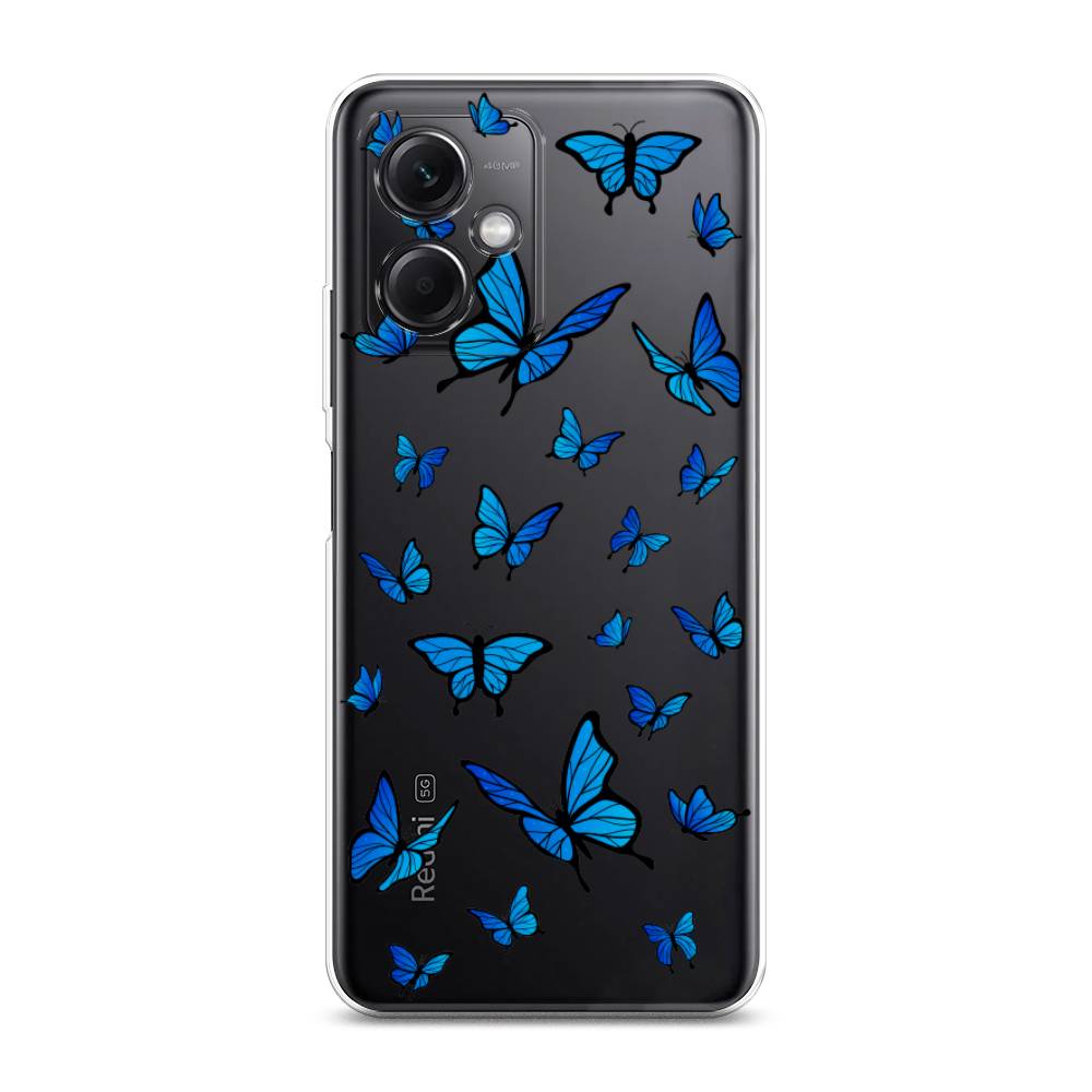 

Чехол Awog на Xiaomi Redmi Note 12 5G "Синие бабочки", Синий;белый, 316950-1