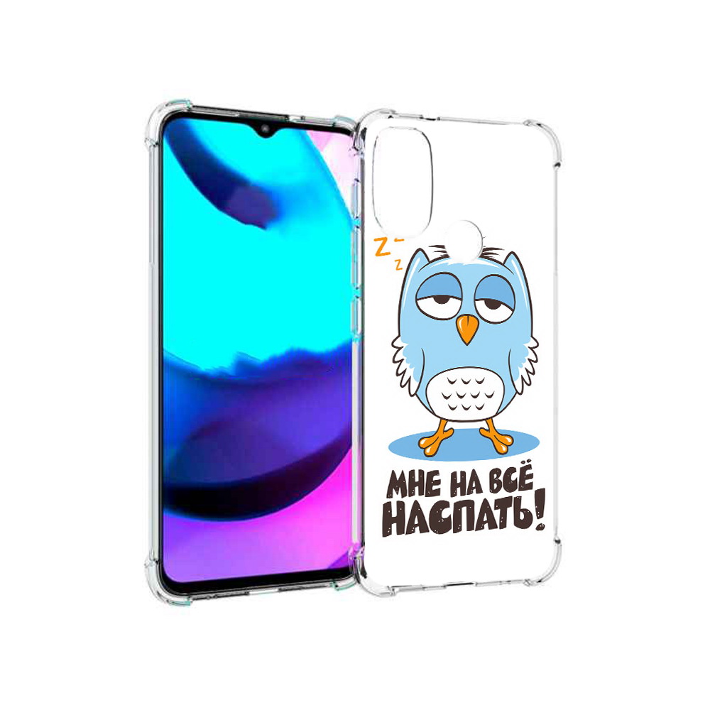 

Чехол MyPads Tocco для Motorola Moto E20 Мне на все наспать (PT162039.356.120), Прозрачный, Tocco