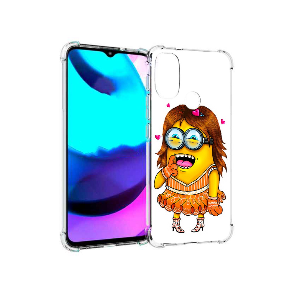 

Чехол MyPads Tocco для Motorola Moto E20 Миньон девочка (PT162039.356.116), Прозрачный, Tocco