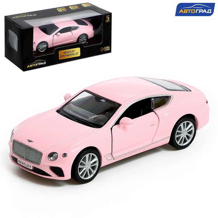 

Автоград Машина металлическая BENTLEY CONTINENTAL GT, 1:32, инерция, цвет матовый розовый