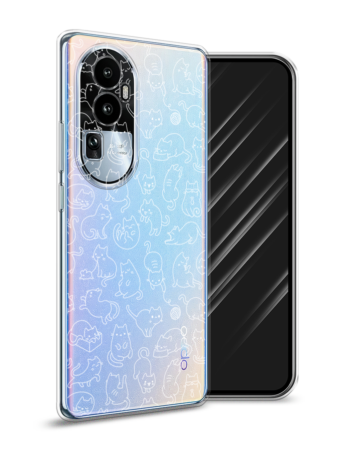 

Чехол Awog на Oppo Reno 10 "Шкодливые котики", Прозрачный;бежевый, 2514550-2