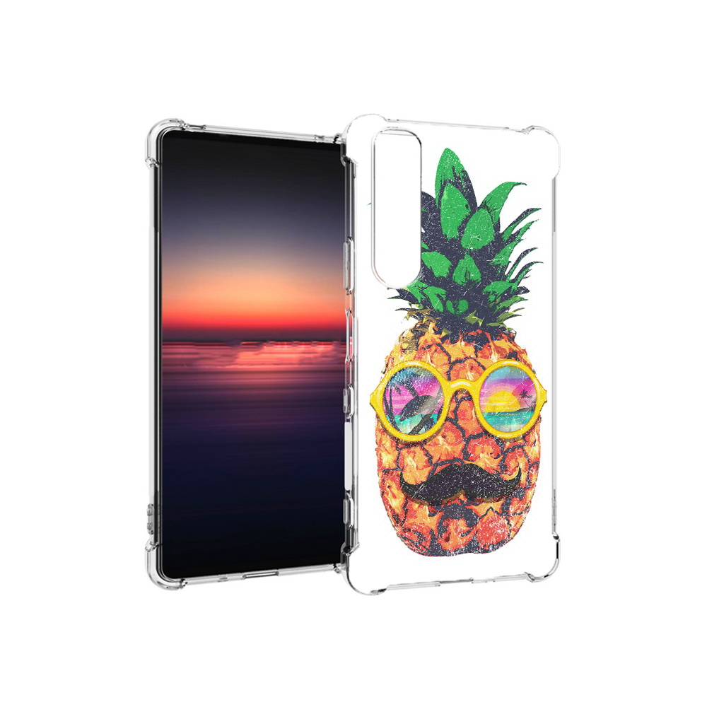 

Чехол MyPads Tocco для Sony Xperia 1 III прикольный ананас с лицом (PT162368.229.556), Прозрачный, Tocco