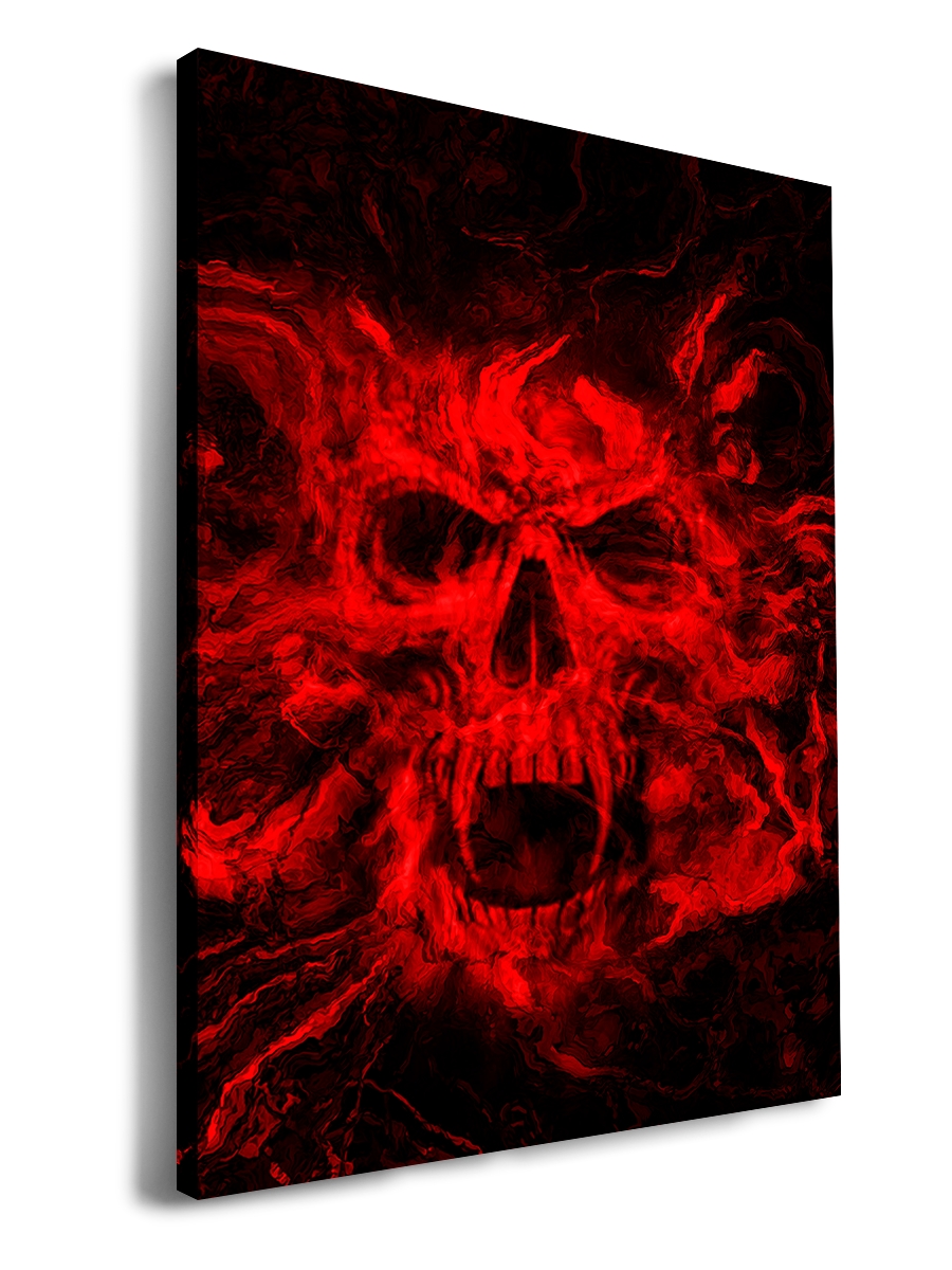 

Картина DRABS 90x60 см на холсте Red skull