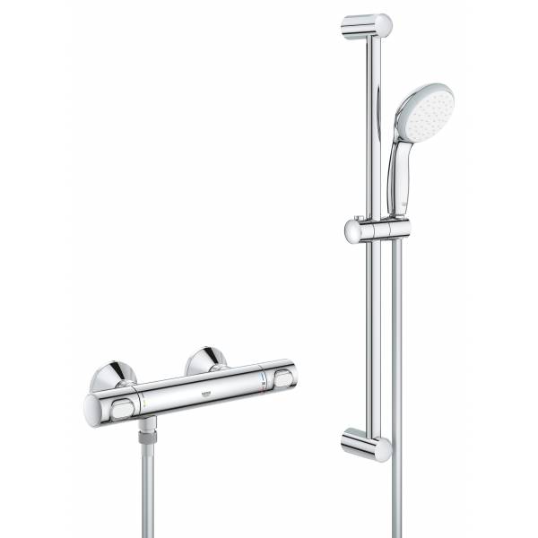 фото Термостат для душа grohe quickfix precision flow с душевым гарнитуром, хром (34841000)