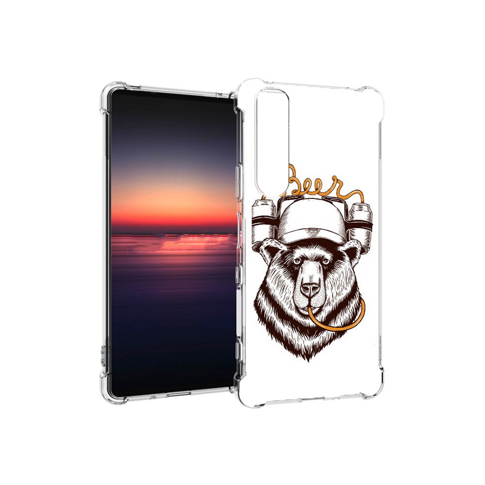

Чехол MyPads Tocco для Sony Xperia 1 III пивной медведь (PT162368.229.538), Прозрачный, Tocco