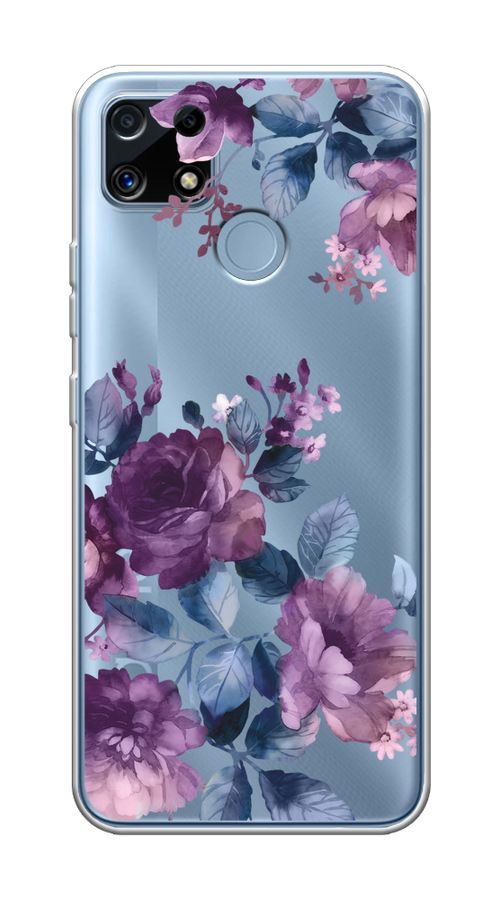 

Чехол на Realme C25/C25s "Purple Blossoms", Синий;фиолетовый, 256950-1