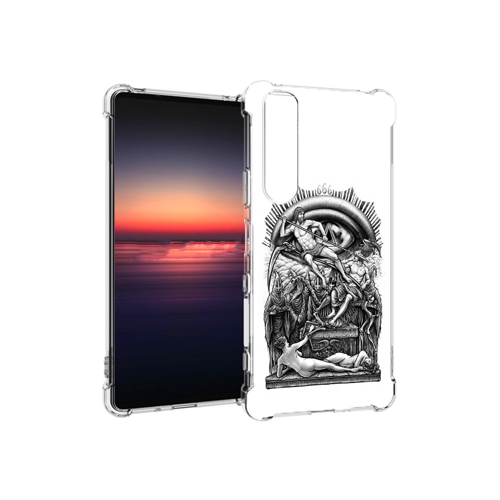 

Чехол MyPads Tocco для Sony Xperia 1 III оракул черно белый (PT162368.229.528), Прозрачный, Tocco
