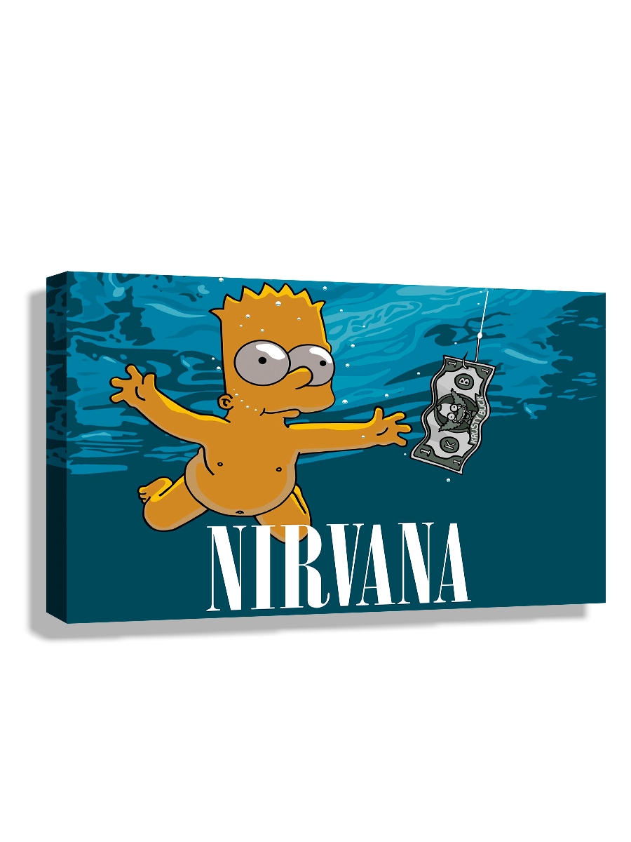 

Картина DRABS 90x60 см на холсте Simpsons NEVERMIND