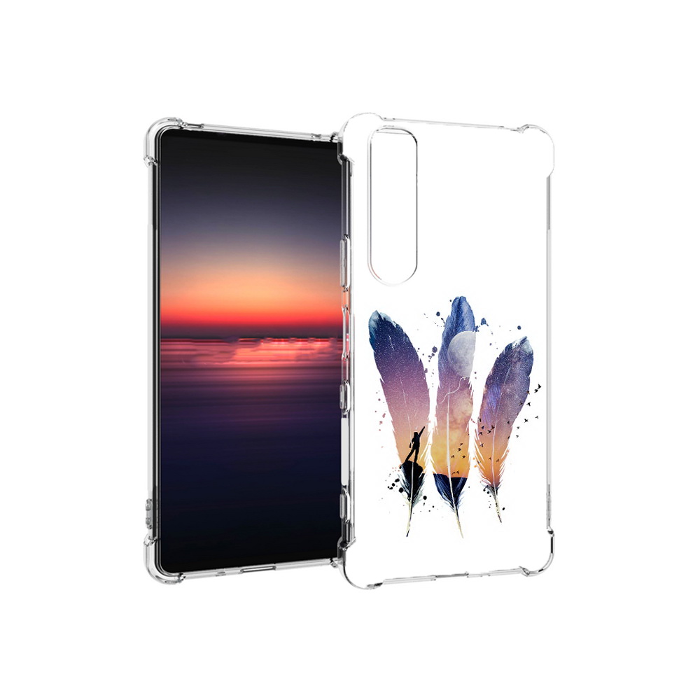 

Чехол MyPads Tocco для Sony Xperia 1 III небесные перья (PT162368.229.519), Прозрачный, Tocco