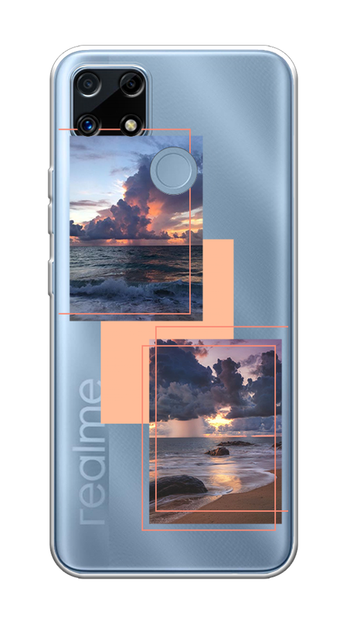 

Чехол на Realme C25/C25s "Sky collage", Розовый;прозрачный;синий, 256950-1