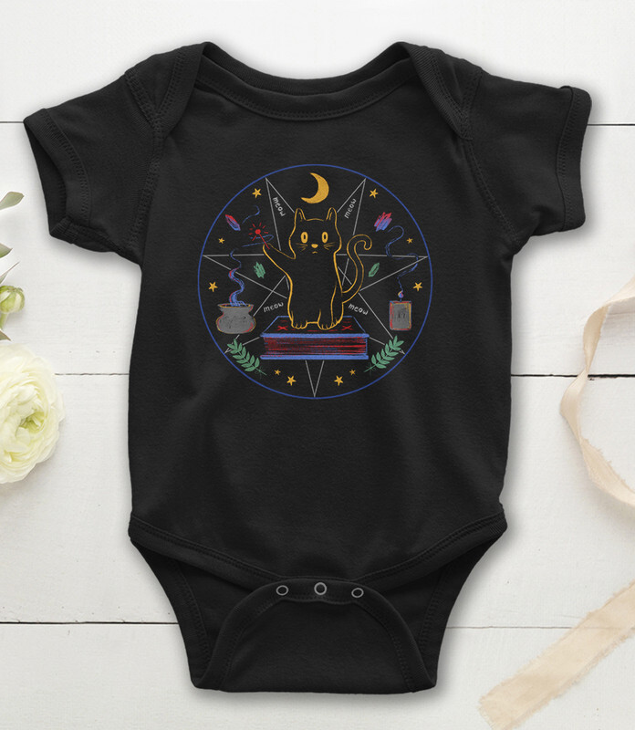 

Боди детское WILD CHILD Котик-волшебник, цв.черный р.80, Котик-волшебник