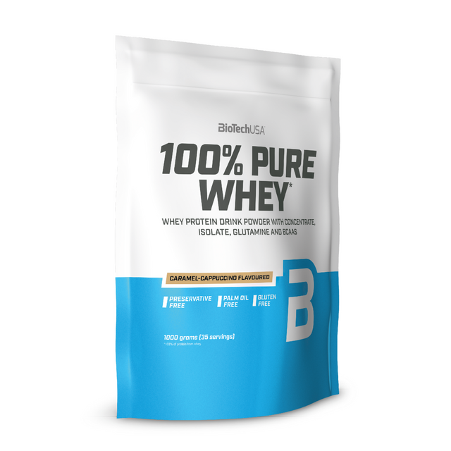 Протеин BioTechUSA 100% Pure Whey 1000 г. Карамель - капучино