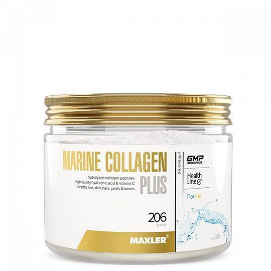 Коллаген, гиалуроновая кислота, витамин С MAXLER Marine Collagen Plus (206 гр)