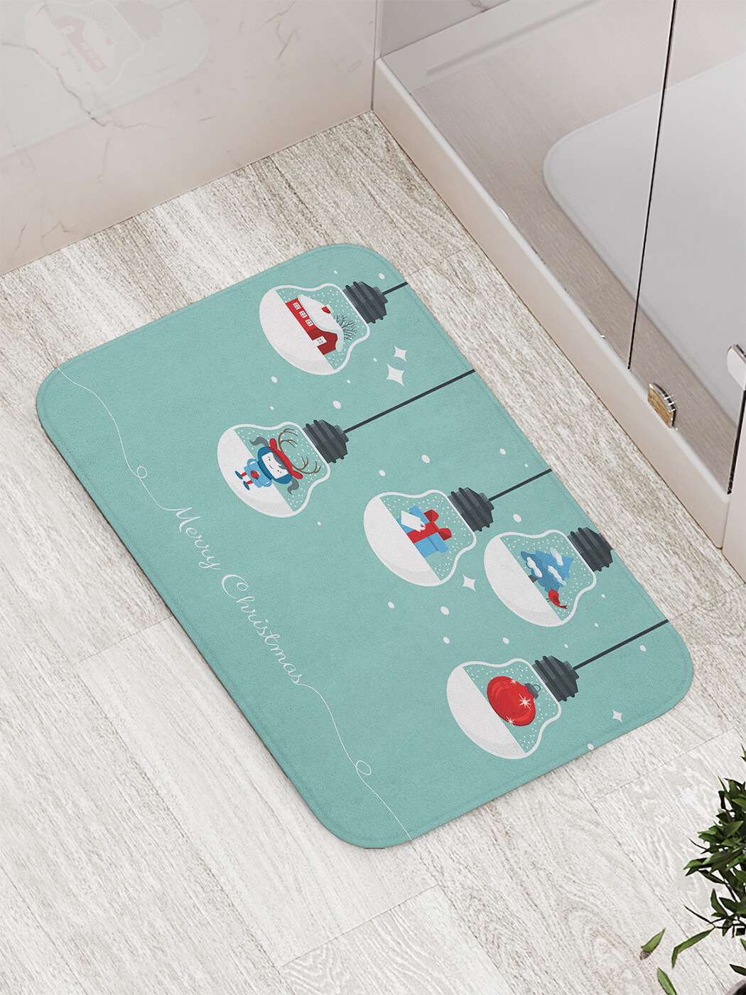 

Коврик JoyArty "Декорированные лампочки" для ванной, сауны, бассейна, 77х52 см, Декорированные лампочки