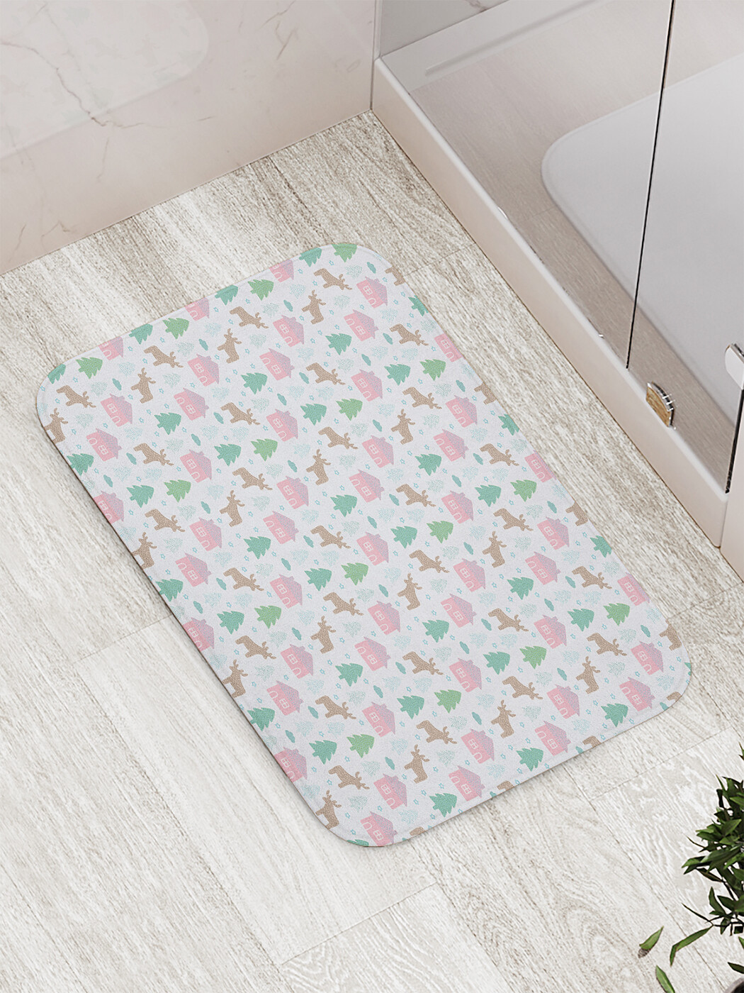 

Коврик противоскользящий JoyArty "Лось возле дома" для ванной, сауны, бассейна, 77х52 см, Лось возле дома