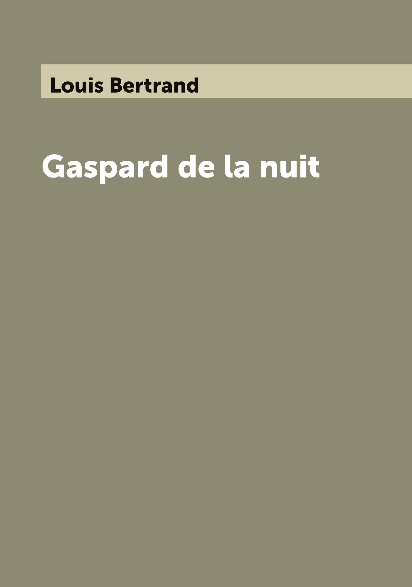 

Gaspard de la nuit