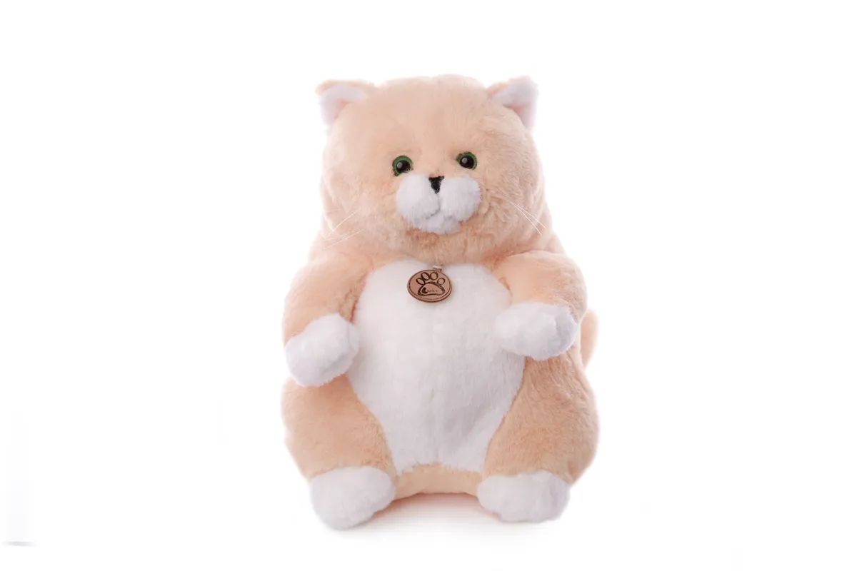 Мягкая игрушка Lapkin Толстый кот 16 см персиковый мягкая игрушка хаски толстый 35х40 12 01009 460