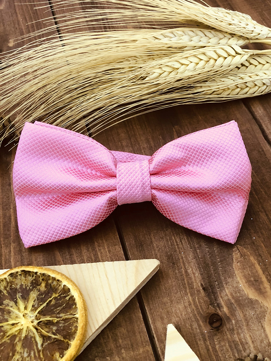 Бабочка унисекс 2beMan bowtie-1color-rombo розовая