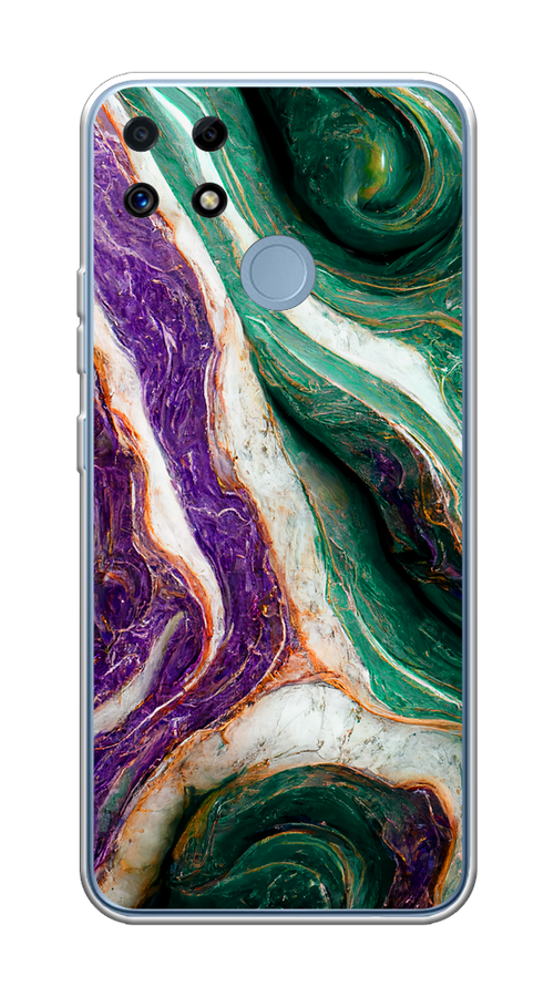 

Чехол на Realme C25/C25s "Фиолетово-зеленый мрамор", Зеленый;фиолетовый, 256950-1
