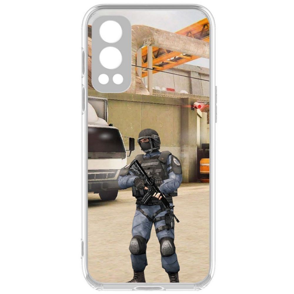 

Чехол-накладка Krutoff Standoff 2 - GIGN для OnePlus Nord 2 5G, Прозрачный
