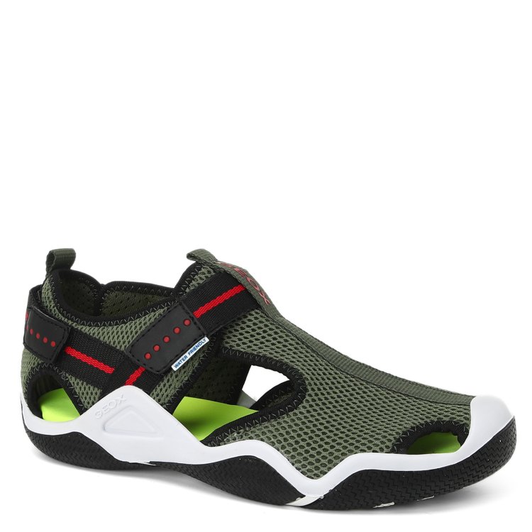 

Кроссовки GEOX JR WADER для мальчиков J1530A серо-зеленый 35р., JR WADER