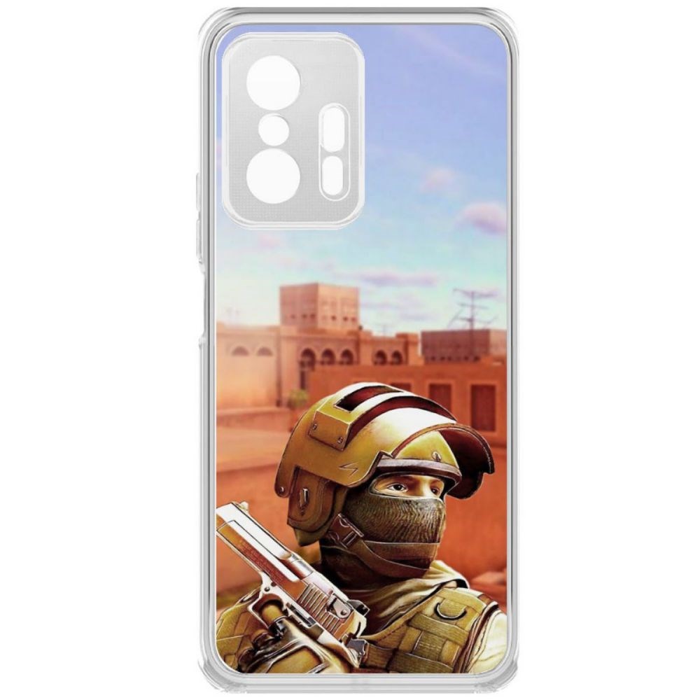 

Чехол-накладка Krutoff Standoff 2 - Спец для Xiaomi 11T, Прозрачный