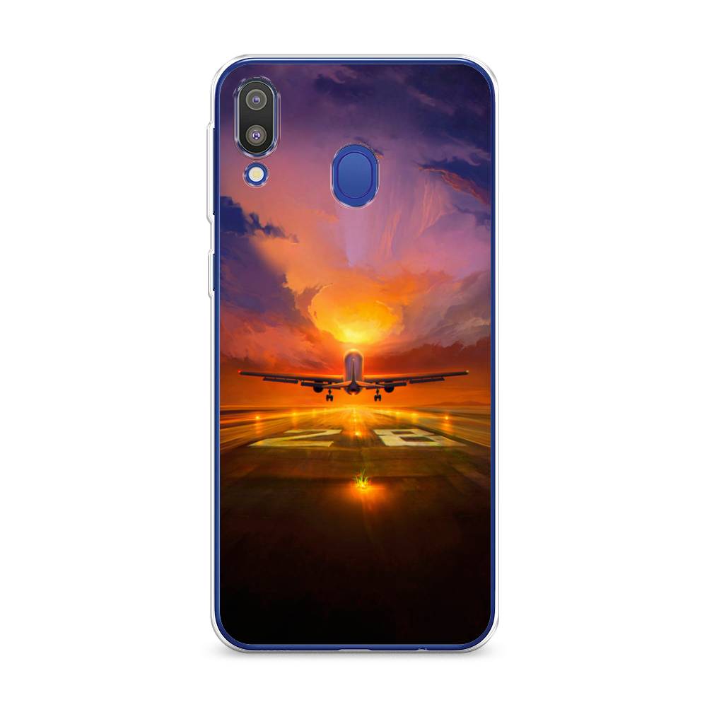 

Чехол на Samsung Galaxy M20 "Самолет на посадке", Оранжевый;синий, 27450-6