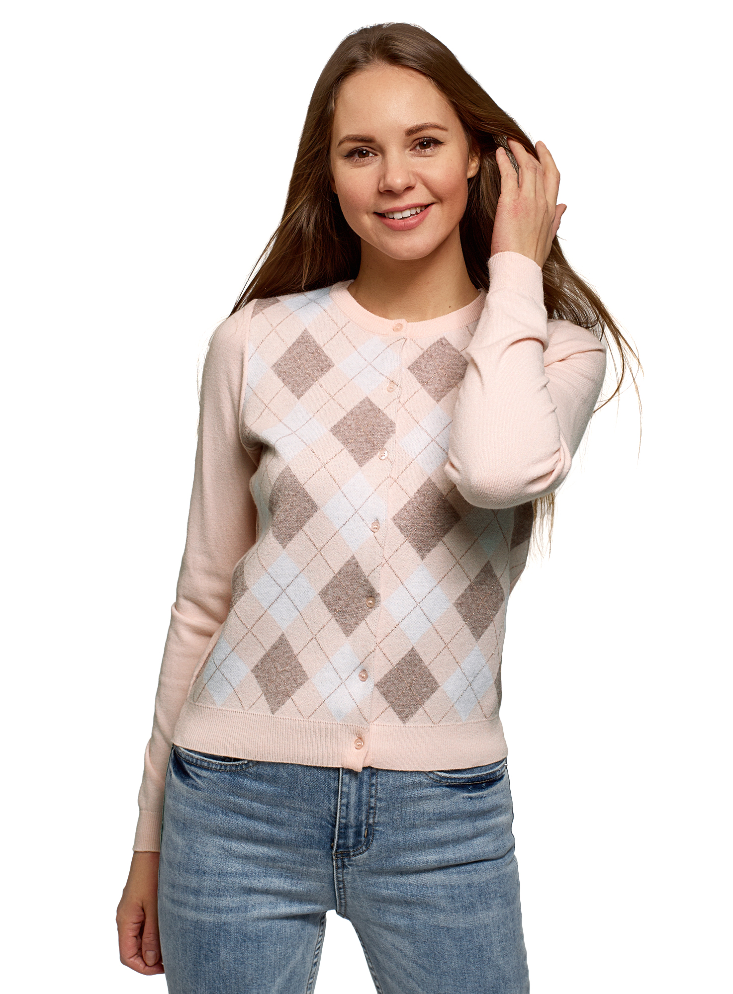 

Кардиган женский oodji 63210148 розовый 2XL, 63210148