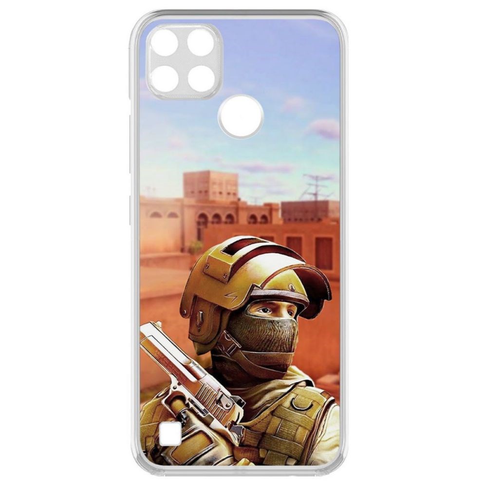 

Чехол-накладка Krutoff Standoff 2 - Спец для Realme C25Y, Прозрачный