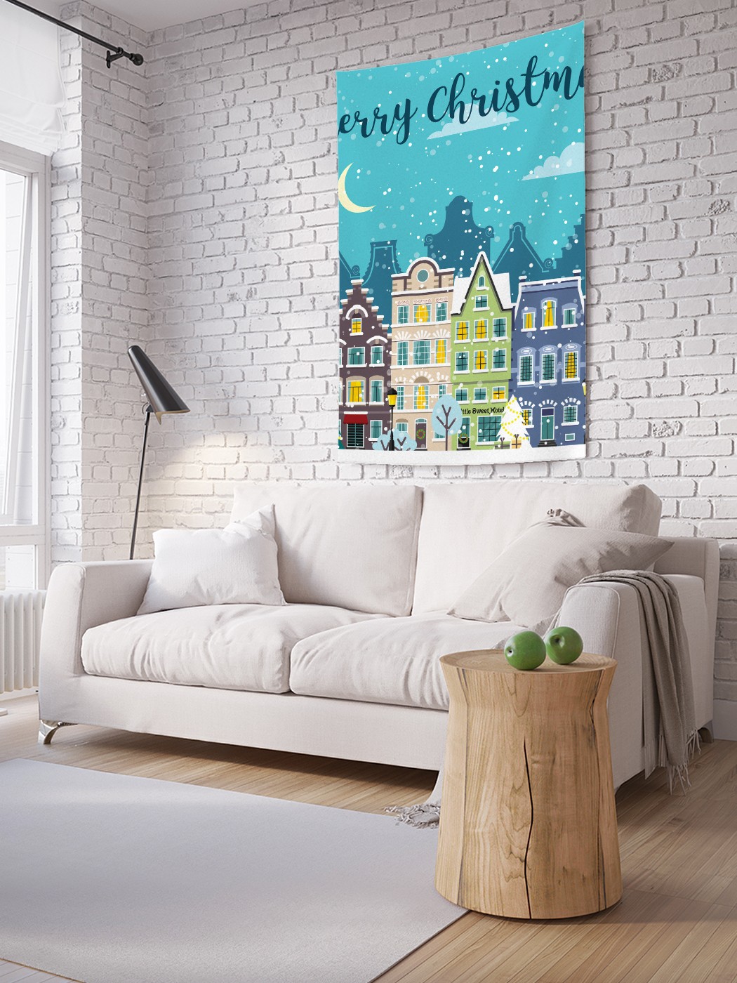 

Вертикальное фотопанно на стену JoyArty Рождественский город 150x200 см, Рождественский город