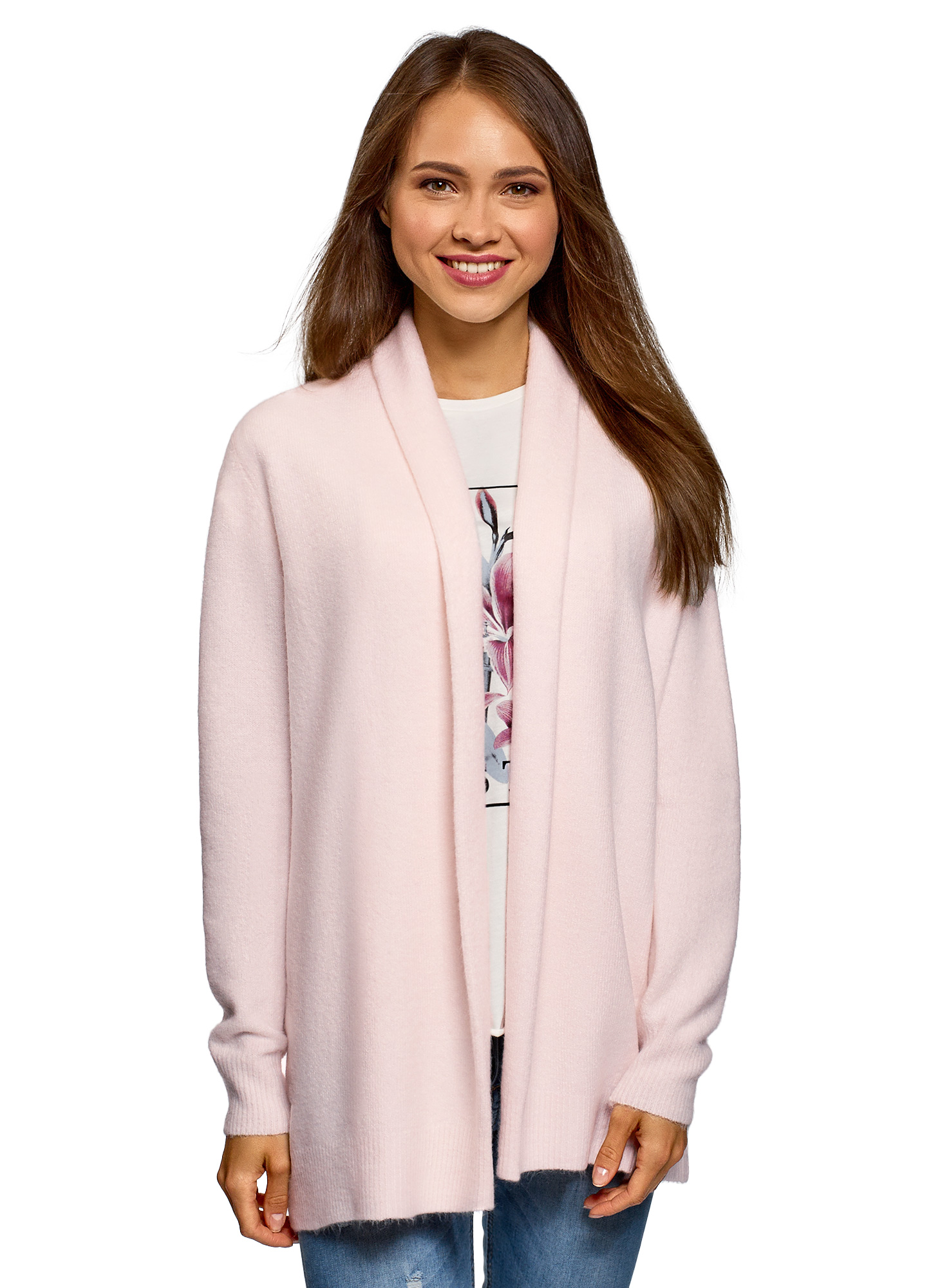 

Кардиган женский oodji 63207202 розовый XL, 63207202