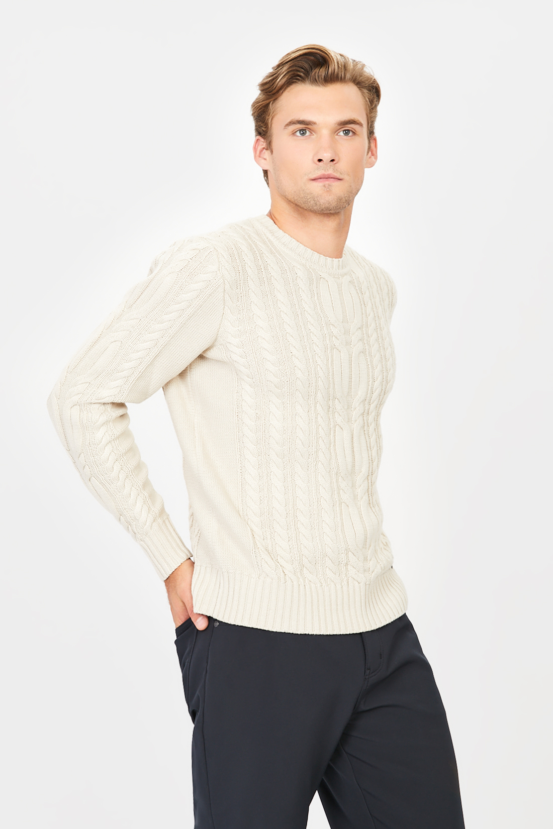 

Джемпер мужской Baon B631514 белый XXL, B631514