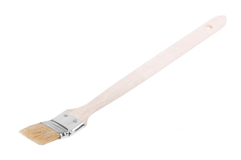 Кисть радиаторная натуральная светлая щетина деревянная ручка 1,5 38 мм
